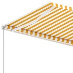 vidaXL Auvent manuel rétractable sur pied 400x350 cm Jaune/Blanc