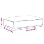 vidaXL Coussin de Palette pour siège Taupe 60x40x8 cm Tissu Oxford