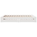 vidaXL Cadre de lit sans matelas blanc 140x200 cm bois de pin massif