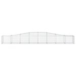 vidaXL Panier de gabions arqué 400x50x40/60 cm Fer galvanisé