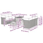 vidaXL Ensemble de canapé de jardin avec coussin 9 Pièces Beige polyrotin