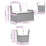 vidaXL Sofa de jardin avec accoudoirs et sofa d'angle 2 Pièce Rotin PE