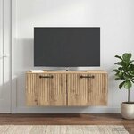 vidaXL Meuble TV mural 78 5 x 41 x 30 cm Chêne artisanal