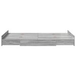 vidaXL Cadre de lit avec rangement Sonoma gris 120 x 200 cm