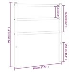 vidaXL Tête de lit métal noir 75 cm