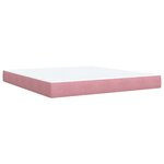 vidaXL Sommier à lattes de lit avec matelas Rose 180x200 cm Velours