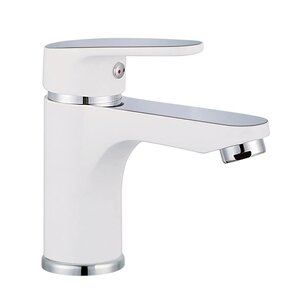 SCHÜTTE Mitigeur de lavabo ALASKA Blanc et chrome