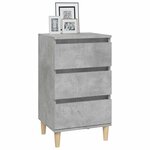 vidaXL Table de chevet gris béton 40x35x70 cm bois d'ingénierie