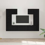 vidaXL Ensemble meuble TV 7 Pièces Chêne noir 180 x 30 x 120 cm