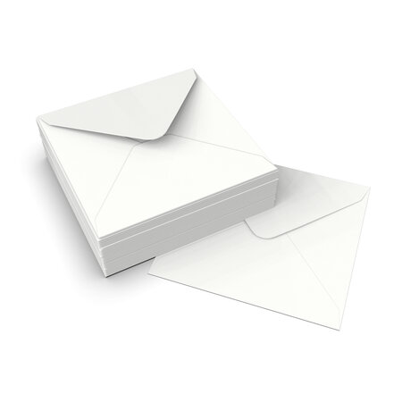 Lot de 250 enveloppe blanche 105x105 mm