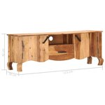 Vidaxl meuble tv 115 x 30 x 42 cm bois solide