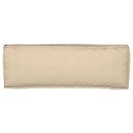vidaXL Coussin pour banc de palette Beige 120 x 40 x 8 cm Tissu Oxford