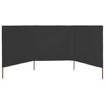 vidaXL Paravent 3 panneaux Tissu 400 x 160 cm Anthracite