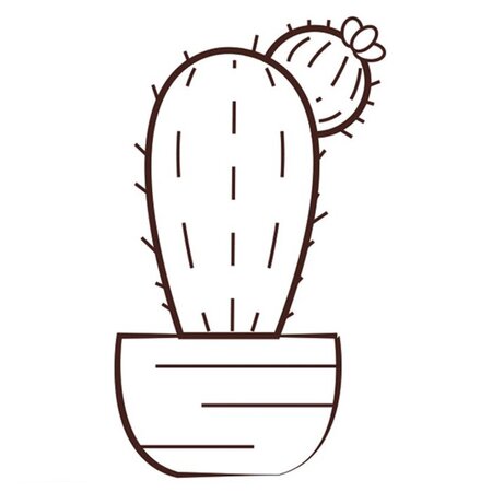 Tampon en bois Cactus
