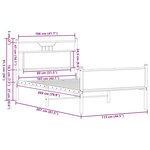 vidaXL Cadre de lit sans matelas chêne sonoma 107x203 cm