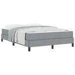 vidaXL Lit à ressorts avec matelas Gris clair 160 x 200 cm tissu