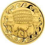Pièce de monnaie en Or 100 Dollars g 62.2 (2 oz) Millésime 2022 ROMULUS AND REMUS