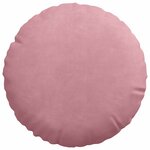 vidaXL Coussins de siège 2 Pièces Rose Ø 40 x 13 cm Velours