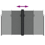 vidaXL Auvent latéral rétractable anthracite 200x1000 cm