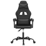 vidaXL Chaise de jeu pivotante Noir Similicuir
