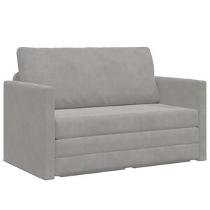 vidaXL Canapé-Lit Gris clair 124 x 71 x 78 cm Velours