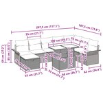 vidaXL Ensemble de canapé de jardin avec coussin 9 Pièces Gris Poly rotin