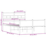 vidaXL Cadre de lit sans matelas chêne fumé 120x200 cm bois ingénierie