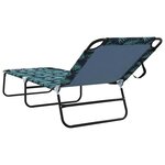 vidaXL Chaise longue pliante avec coussin Vert 56 x 189 x 87 cm tissu