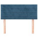 vidaXL Tête de lit Bleu foncé 100x5x78/88 cm Velours