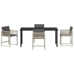 vidaXL Ensemble de salle à manger pour jardin 5 Pièces Gris clair
