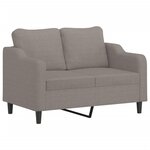 vidaXL Canapé à 2 places Taupe 120 cm Tissu