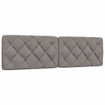 vidaXL Cadre de lit sans matelas taupe 180x200 cm tissu
