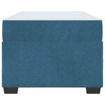 vidaXL Cadre de lit avec matelas Bleu foncé 100 x 200 cm Velours