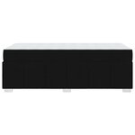 vidaXL Cadre de lit avec matelas Noir 120 x 190 cm tissu