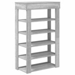vidaXL Étagère à chaussures sonoma gris 60x30x98 cm bois d'ingénierie