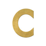 Numéro C- Numéro adhésif pour boîtes aux lettres- Vinyle épais texturé  38 mm  Or Vieilli