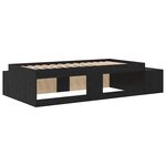 vidaXL Cadre de lit avec rangement Chêne noir 234 x 103 x 53.5 cm