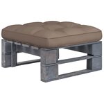 vidaXL Pouf palette de jardin Bois de pin imprégné de gris