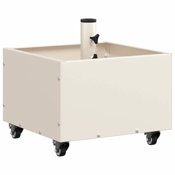 vidaXL Base de parasol avec jardinière Blanc 45 x 45 x 45 cm Acier