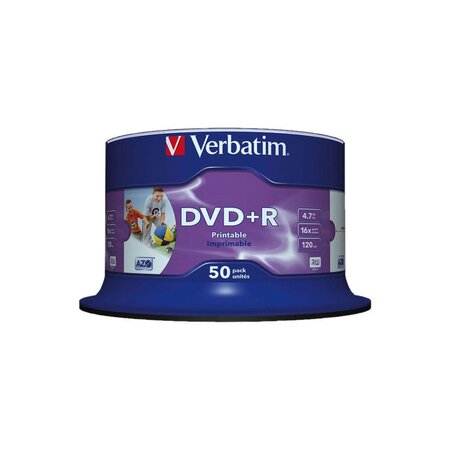 DVD+R vierge Azo, 4,7 Go / 120 min, transfert de données vitesse 16 X (paquet 50 unités)
