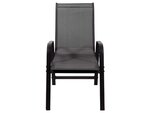 Fauteuil jardin Alu/Textilène "Porto" - Phoenix - Gris foncé - Lot de 2