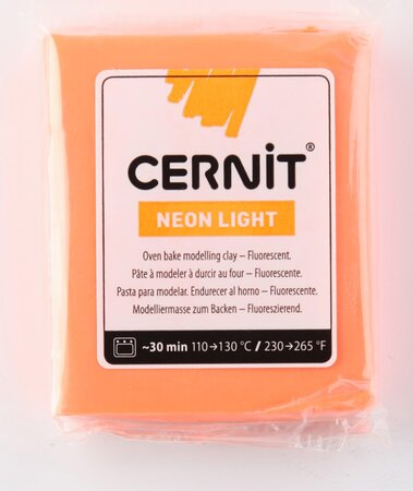 Pâte Cernit Néon 56 g Orange (752) - Cernit