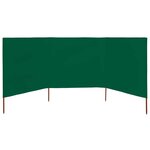 vidaXL Paravent 3 panneaux Tissu 400 x 80 cm Vert