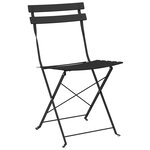 vidaXL Chaise de jardin pliante 2 Pièces Anthracite 42 x 46 x 82cm Métal