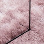 vidaXL Tapis Shaggy à poils longs NAVARRA rose poudré 120x120 cm