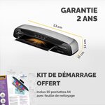 Plastifieuse de Documents Format A3 125 Microns Gris Clair/Noir FELLOWES