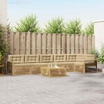 vidaXL Ensemble de canapés d'extérieur 7 Pièces Blanc et Beige