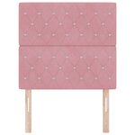 Tête de lit LED rose 100 cm velours