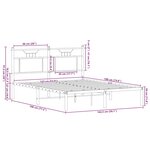 vidaXL Cadre de lit sans matelas chêne marron 137x190 cm