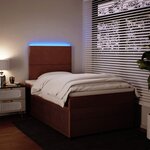 vidaXL Sommier à lattes de lit avec matelas rose 120x190 cm velours